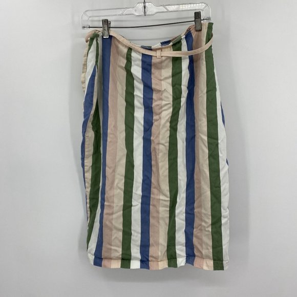 Marine Layer Layla Wrap Skirt in Multi Stripe Large - Picture 4 of 9